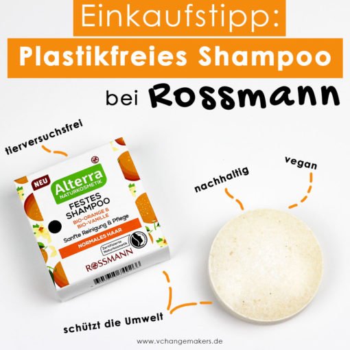 Rossmann hat zwei plastikfreie und feste Shampoos unter der Eigenmarke Alterra auf den Markt gebracht! Erfahre mehr darüber
