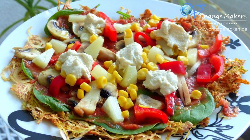 Rezept: Rohkostpizza – gesund und vegan – Dörrautomat Saro VeggyDry 432-1000