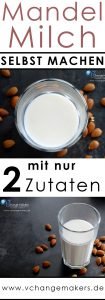 Rezept: Mandelmilch selbst machen mit nur 2 Zutaten. Günstig, gesund und lecker. Ihr braucht nur einen guten Mixer und schon kann es losgehen!