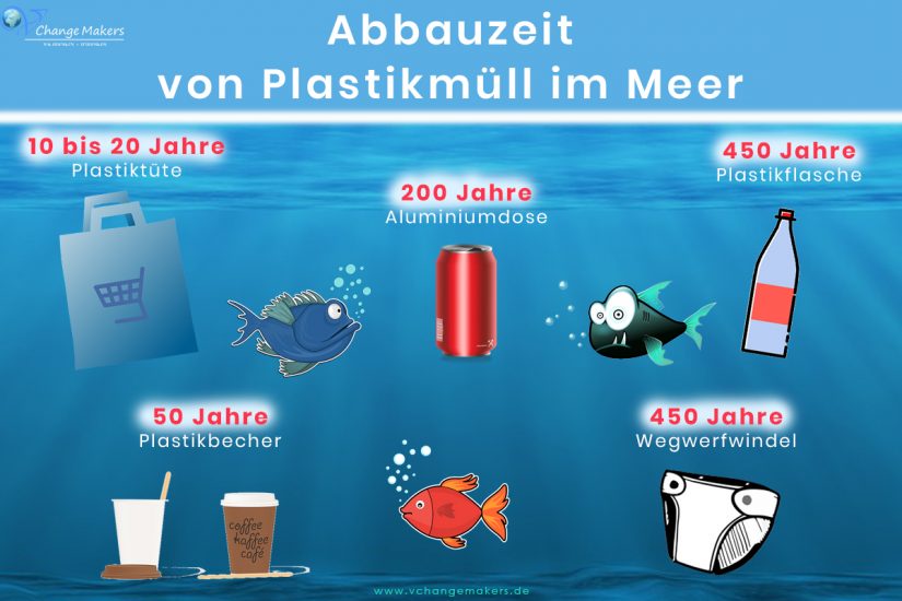 Abbauzeit von Plastikmüll