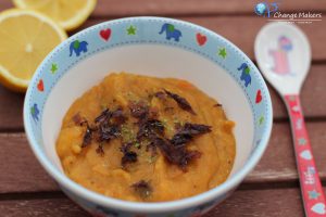 Rezept für vegane Linsensuppe, die ideal für die vegane Kinderküche ist. Sie ist eisenhaltig und mit Zugabe von Vitamin C kann dieses ideal aufgenommen werden