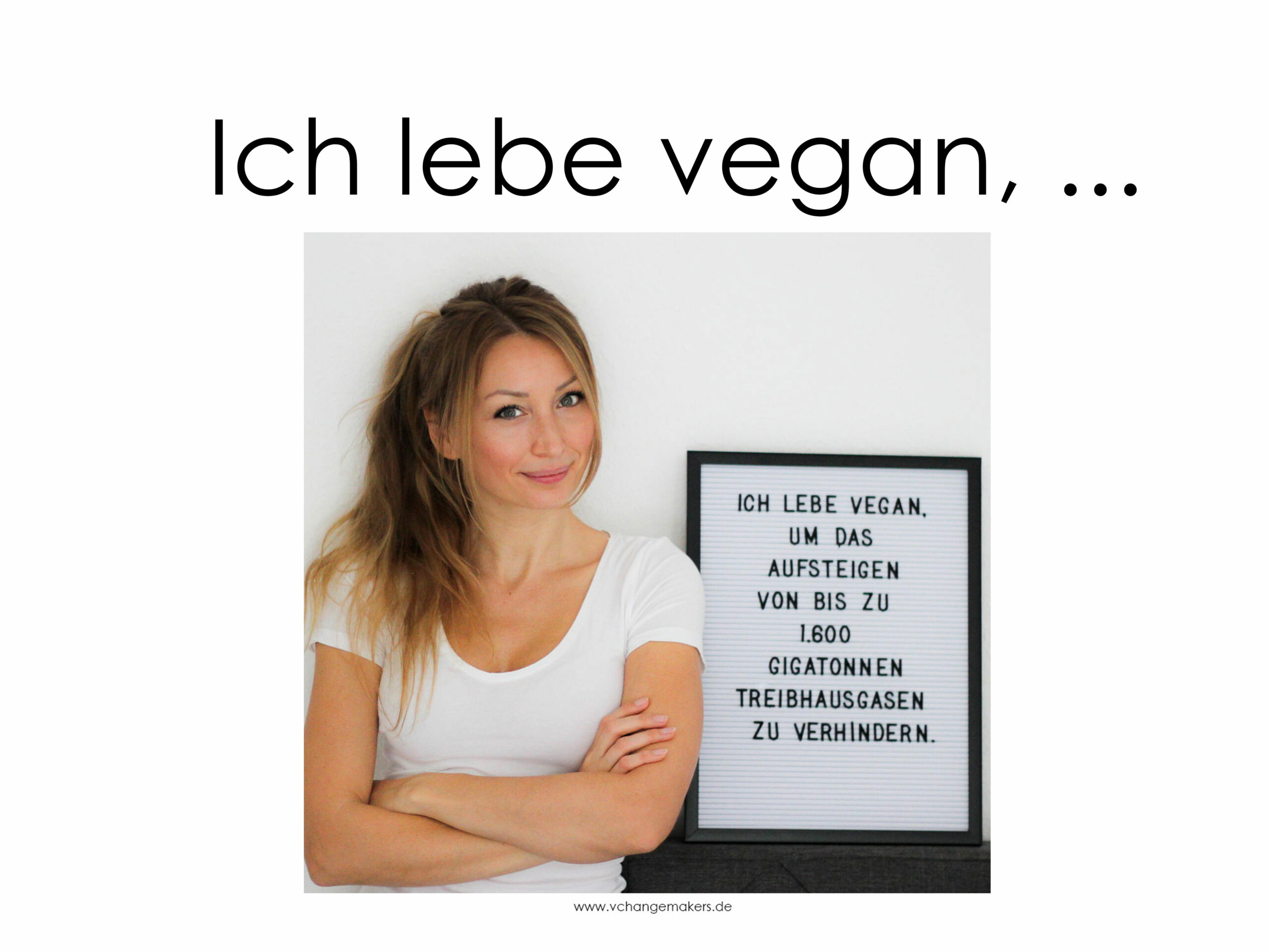 Ich lebe vegan, um das Aufsteigen von Treibhausgasen zu verhindern