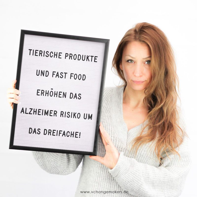 Wie der Konsum von tierischen Produkten und Fast Food unser Gehirn zerstört. Das Risiko von Alzheimer und Demenz. 6 Tipps gegen das Vergessen!
