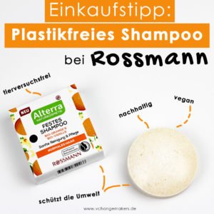 Rossmann hat zwei plastikfreie und feste Shampoos unter der Eigenmarke Alterra auf den Markt gebracht! Erfahre mehr darüber