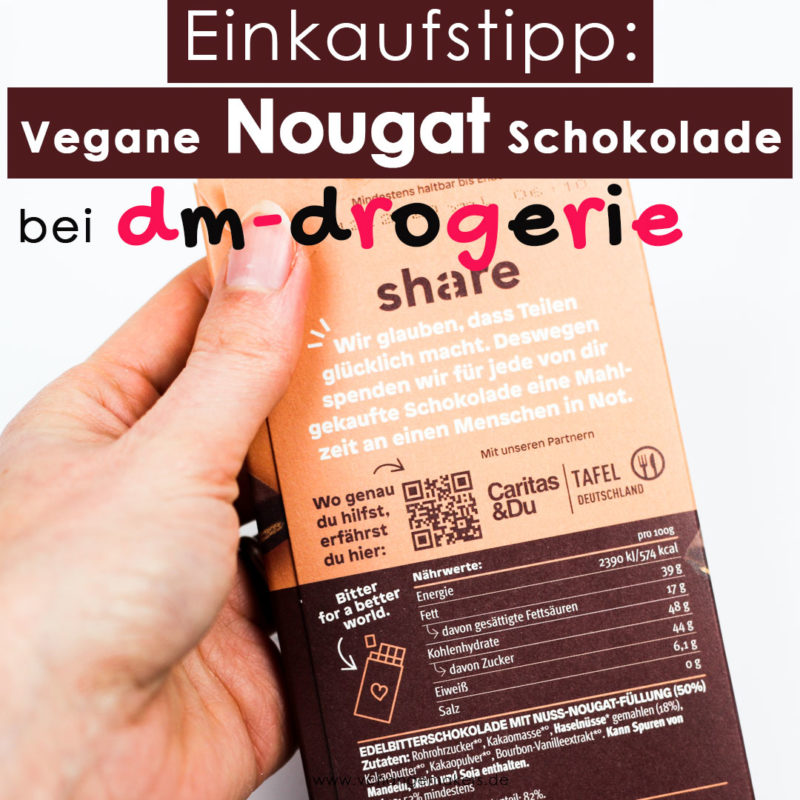 Seit kurzem gibt es ultraleckere vegane Nougatschokolade bei dm! Mit dem Kauf von share Produkten unterstützt du weltwelt soziale Projekte