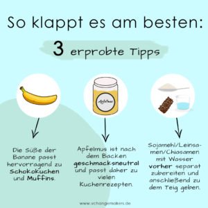 So gelingt dir das vegane Backen ohne Ei! 5 Ei Ersatz Alternativen, die du zu Hause hast! Für saftige, flufflige und außerodentlich leckere vegane Kuchen!