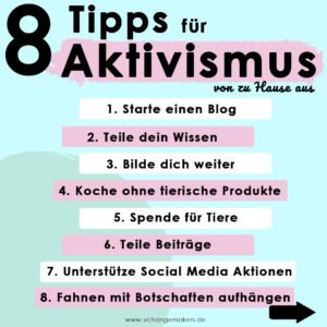 8 Ideen, wie ihr ganz einfach und OHNE großen Aufwand aktiv werden könnt. Lasst euch nun inspirieren. Jede noch so kleine Tat zählt!