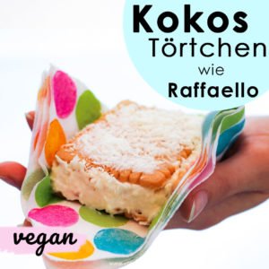 Handliche vegane Kokostörtchen, die ohne Teller und Besteck verzehrt werden können. Leckeres sommerliches Rezept ohne tierische Produkte!