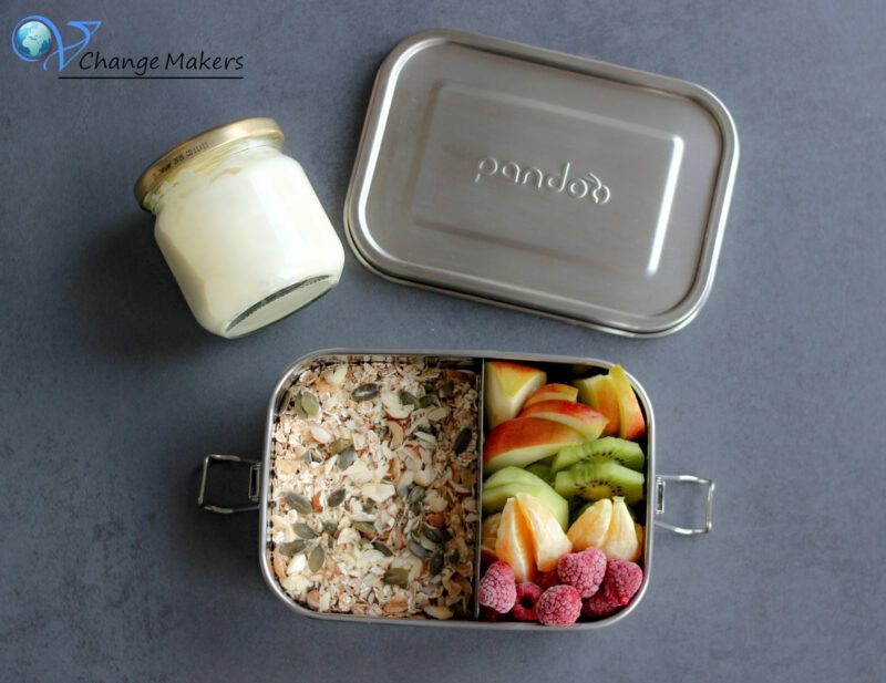 Leckere vegane und vollwertige Frühstücksideen und Inspirationen für Kinder Lunchboxen z. B. Kindergarten - nachhaltige Lunchboxen von pandoo