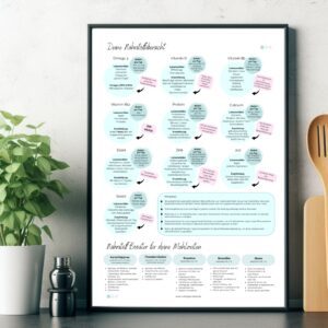 Nährstoffposter vegan kritische Nährstoffe mit Nährstoff Booster