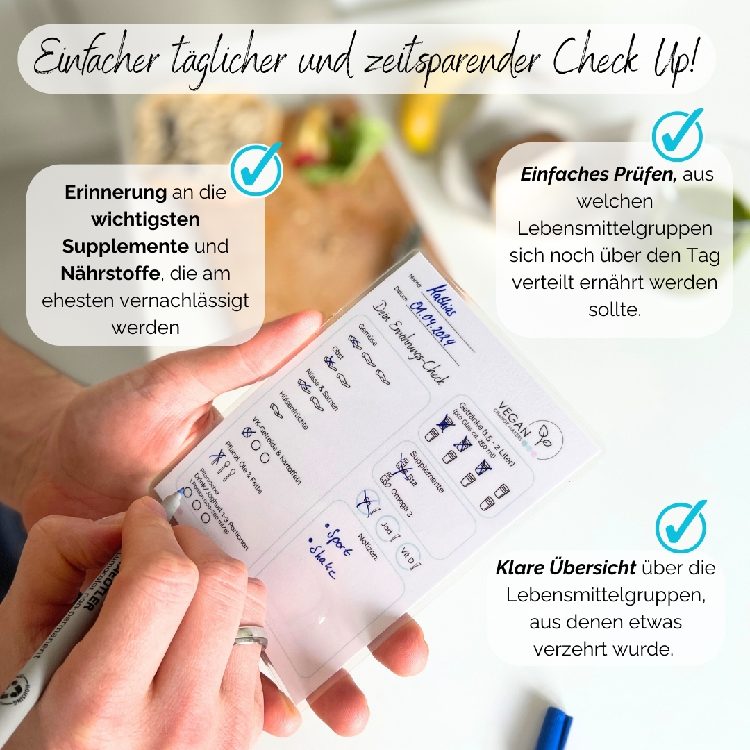 Ernährungs-Check Erwachsene für eine ausgewogene pflanzliche Ernährung