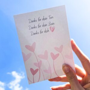 Kraftfunken karte danke für dein sein